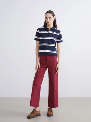 LC Waikiki Bordo Wideleg Kadın Jean Pantolon