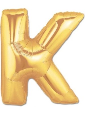 K-Yonlineticaret Altın Sarısı Folyo K Harfi Balon 1 Metre