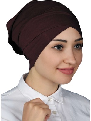 Altobeh Çapraz Dış Tesettür Bonesi Penye - Bordo