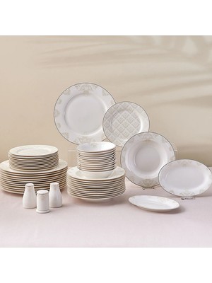 Emsan Elegance Bone Siena 53 Parça 12 Kişilik Yemek Takımı Gold