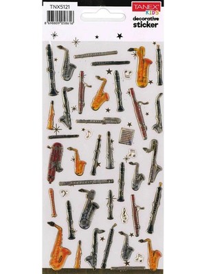 Taneks Tanex Kıds TNX-5121 Dekotarif Etiketler - Kabartmalı Damla Müzik Aletleri 2- 1 Adet