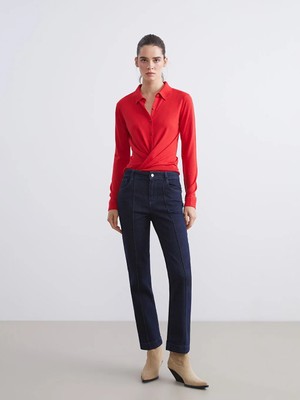 LC Waikiki Indigo Straight Fit Kadın Jean Pantolon