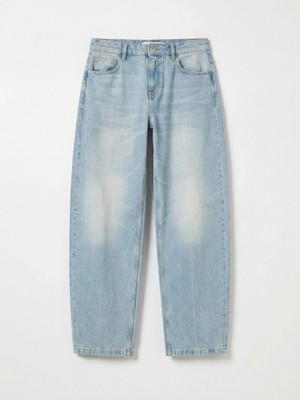 LC Waikiki Indigo Yüksek Bel Baggy Fit Kadın Jean Pantolon