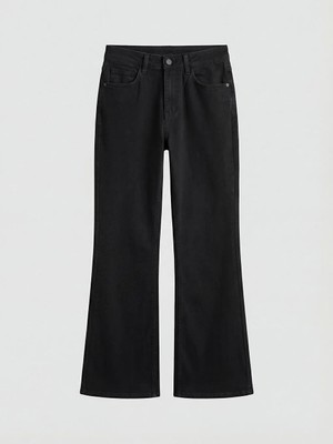 LC Waikiki Siyah Flare Kadın Jean Pantolon