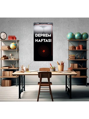 Deko Gonya Deprem Haftası Fotoğraf Panosu Branda 100X200