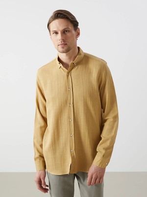 Lc Waikiki Yeni Sezon Slim Fit Uzun Kollu Armürlü Erkek Gömlek