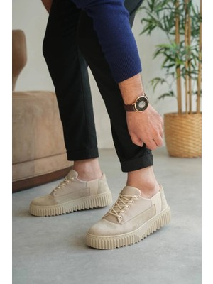 KB-X516 Kuback Bej Süet Günlük Erkek Ayakkabı