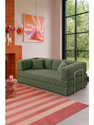 Homedius Louis Katlanır Yatak Olabilen Çok Amaçlı Çift Kişilik Koltuk