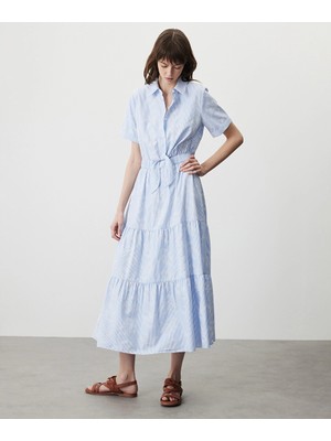 Miss İpekyol Baskılı Çizgi Desen Elbise IS1260002171089