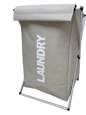 Belirtilmemiş Laundry Kumaş Çamaşır Sepet Bej 38X38X58 cm