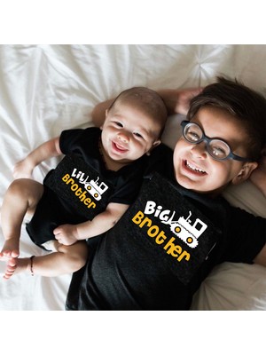Venüs Dijital Kepçe Big Brother Little Brother Abi Kardeş Kombin Tshirt Zıbın