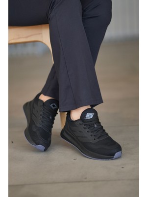 Solazer Kadın Siyah Sneaker Günlük Spor Ayakkabı 053-K