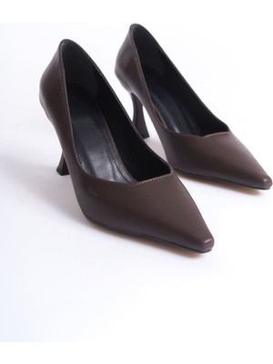 Zerenyus Cordelia Premium Mat Acı Kahve Stiletto 7 cm