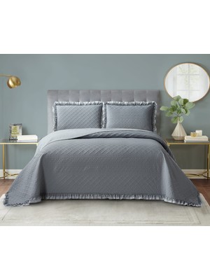 Roma Çift Kişilik Yatak Örtüsü - Antrasit