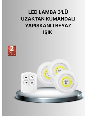 Die Grup Dekoratif ve Pratik 3’lü Kumandalı Spot LED Aydınlatma DIEGRP-3402