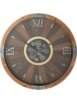 Mudo Home DARK BROWN DUVAR SAATİ 63CM