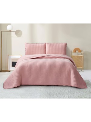 Venedik Çift Kişilik Yatak Örtüsü - Pudra