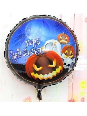 K-Yonlineticaret Happy Halloween Balkabağı Folyo Balon 18 Inç