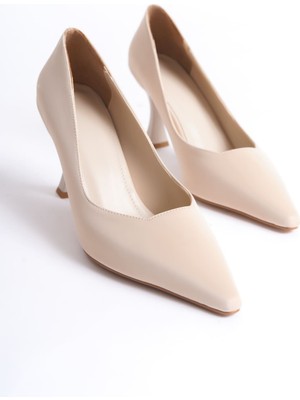 Zerenyus Cordelia Premium Bej Saten Stiletto 7 cm