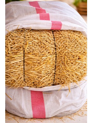 Baykuş Pazar Dekoratif Gerçek Arpa Balyası 50X110X40 cm – Rustik & Western Konsept Dekor Balyası (16-17 Kg)