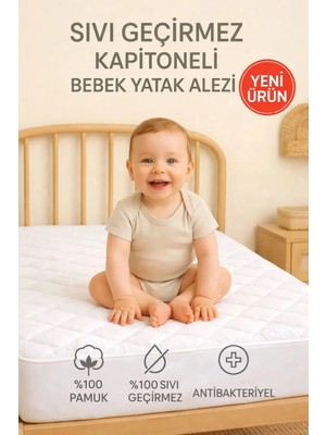 Suvay 70x130 Kapitoneli Bebek Çocuk Yatak Alezi Kapitone Fitted Su Sıvı Geçirmez Yatak Koruyucu Çarşaf Alez