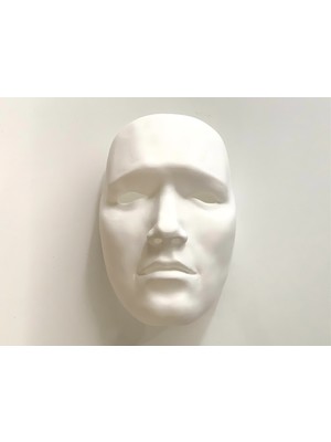 K-Yonlineticaret 3D Tasarım Kişiye Özel Tasarım Mask Ham Beyaz Renkte Gönderilir Boya Size Aittir