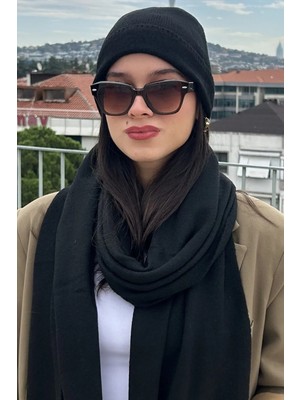 Mollycrush Kadın Kışlık Atkı Bere Seti | Şık Örgü Set