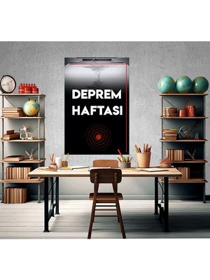 Deko Gonya Deprem Haftası Fotoğraf Panosu Branda 100X150