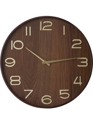 Mudo Home DARK WOOD DUVAR SAATİ 50CM