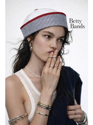 Kadın Denizci Şapka Çizgili Kırmızı Lacivert Beyaz Bere – Marine Sailor Tarz Yazlık Moda Aksesuar