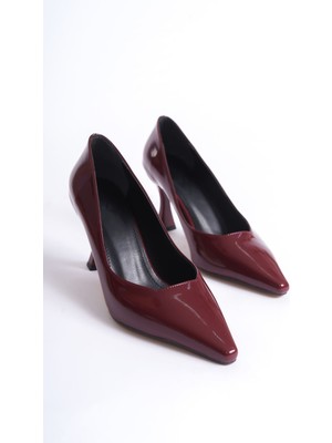 Zerenyus Cordelia Premium Bordo Rugan Stiletto 7 cm