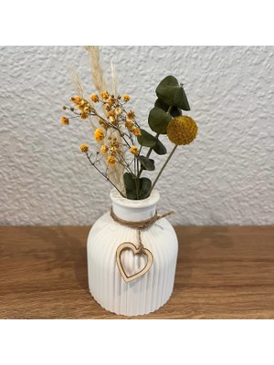 El Yapımı Taş Tozu Dekoratif Iskandinav Tarzı Vazo Hediyelik Modern Salon ve Ev Dekorasyon Objesi