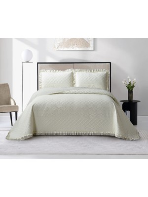 Roma Çift Kişilik Yatak Örtüsü - Krem