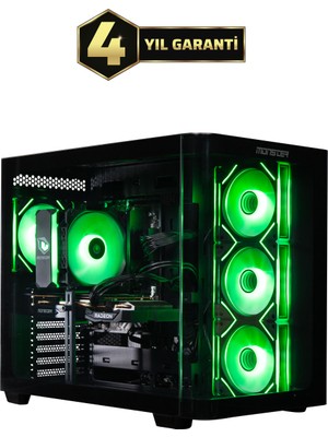 Monster Tulpar Td3 V1.2.2 Amd Ryzen 5 7500F A620A Anakart 16GB 1tb Rx 7600 Freedos Masaüstü Oyun Bilgisayarı - Siyah