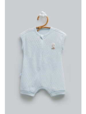 Caramell Hello Boy Fermuarlı Barbatöz - Mavi - 68-74 cm Mavi