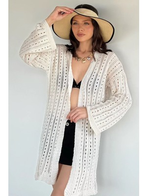 Gülseli Kadın Ajurlu Triko Hırka P-00020424