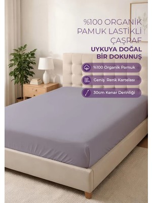 Days In Colours %100 Organik Pamuk Lastikli Çarşaf - 180x200 - Dolmabahçe Serisi