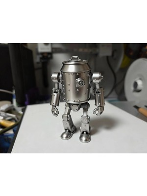 K-Yonlineticaret 3D Tasarım Steam Punk Love Iron Bucket Robot Ham Beyaz Renkte Gönderilir Boya Size