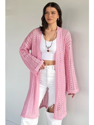 Gülseli Kadın Ajurlu Triko Hırka P-00020424