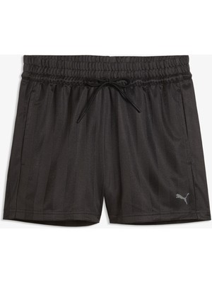 Puma P League 3 Kadın Siyah Antrenman Şortu.01