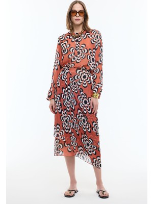 ROMAN Asimetrik Midi Boy Etek Standart Renk YY015072_089