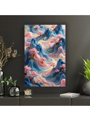 Japon Sanatı Temalı Dekoratif Cam Tablo