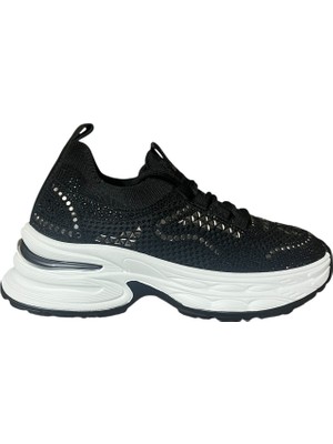 Orijinal Guja 303 Ortopedik Dolgu Topuklu Taşlı Bayan Spor Ayakkabı