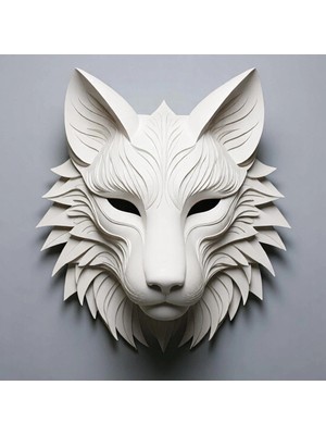 K-Yonlineticaret 3D Tasarım Kişiye Özel Tasarım Mask Ham Beyaz Renkte Gönderilir Boya Size Aittir