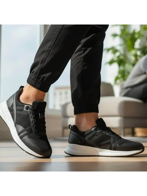Volis MM-26106 Triko Siyah-Beyaz Memory Foam Taban Günlük Erkek Spor Ayakkabı