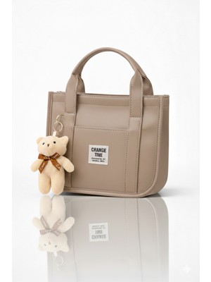 Av A Dos Küçük Boy Kadın El ve Omuz Çanta Ayarlanabilir Askılı Ayıcıklı Baget Çanta Çapraz Çanta Mini