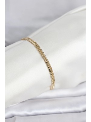 cm 14K Gold Renk Zincir Model Kadın Bileklik