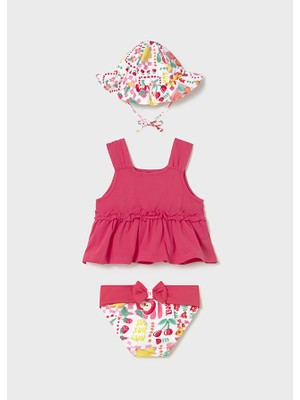 Mayoral Kız Bebek Desenli 3'lü Mayo Takım Pembe 1654