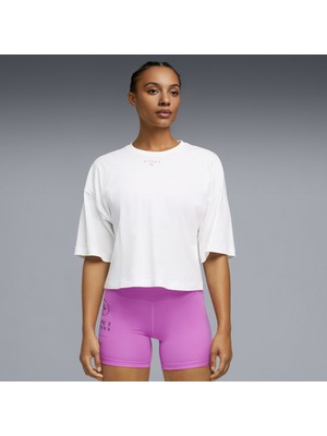 Puma x Hyrox Croped Lifestyle Kadın Beyaz Antrenman T-Shirt.02