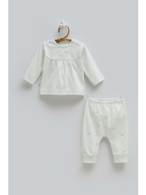 Caramell Love Tıme Roba Büzgülü Alt Üst Takım - Yeşil - 62-68 cm Yeşil